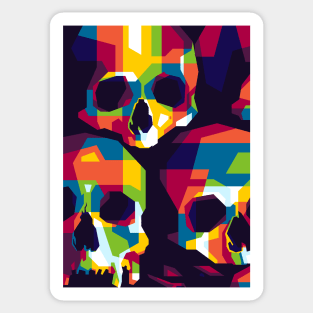 Skulls Pop Art Sticker